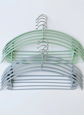 43835设计款晾晒搭档!多功能衣物晾晒H半圆无痕金属浸塑衣架1.22