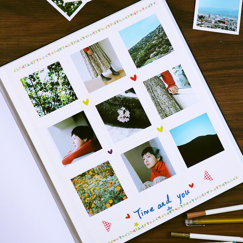 大容量粘贴式复古相册家庭手工DIY纪念册影集情侣照W片本礼物相簿