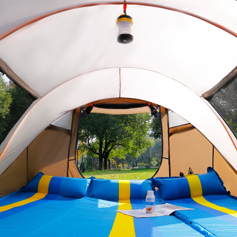户外露营帐篷3-4-5-8人加厚折叠F防潮垫充气垫全自动野外野营便携