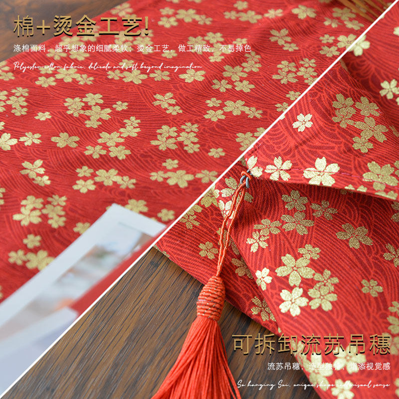 红色桌旗喜庆结婚电视柜茶几长条桌布盖布日式Q家用桌巾床尾巾家,居家布艺,桌旗,淘宝优惠券,粉丝福利购,淘宝优惠卷