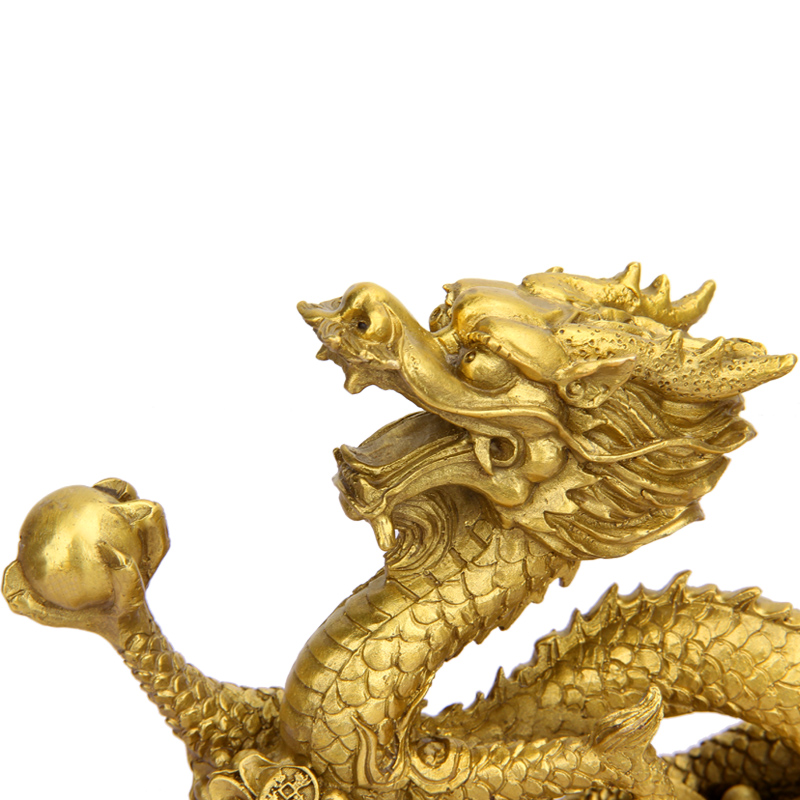 纯铜青龙聚e宝盆摆件生肖龙大号聚宝盆办公室摆件客厅工艺装饰