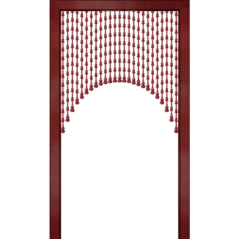 全桃木葫c芦门帘隔断帘卧室厕所厨房遮挡帘子高级感珠帘挂帘免打