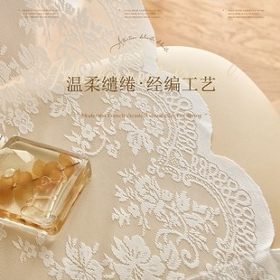 法式蕾丝双层窗帘遮光202u2新款主卧室浪漫奶油风客厅轻奢布纱一