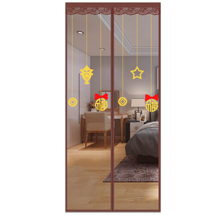 整条磁条夏天大门口防蚊门帘房间遮蚊家用磁N铁挡苍蝇蚊子纱窗沙