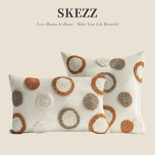 ins风客厅沙发抱枕民宿样板间靠垫套办公室O卧室床头汽车装 饰腰枕