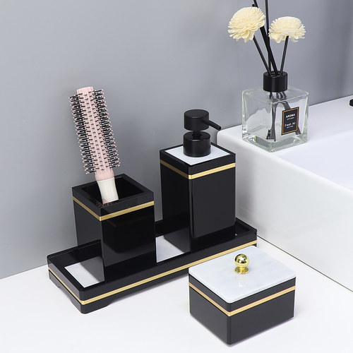 2023新款酒店k洗手液瓶轻奢洗发水沐浴露乳液分装空瓶高档卫浴套