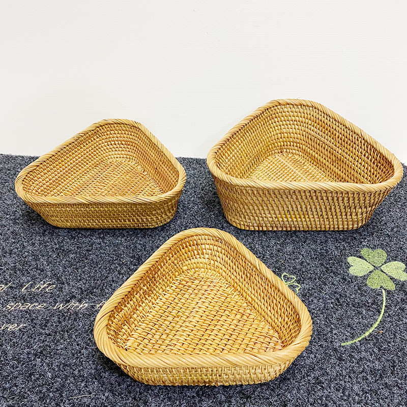 竹编水果篮越南手工藤编收纳筐餐厅面包点心篮Q果盘家用馒头筐竹,特色手工艺,竹编/竹雕,淘宝优惠券,粉丝福利购,淘宝优惠卷