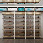 化妆品展示柜e美容美发护肤品彩妆展柜美甲饰品货柜货架产品展示