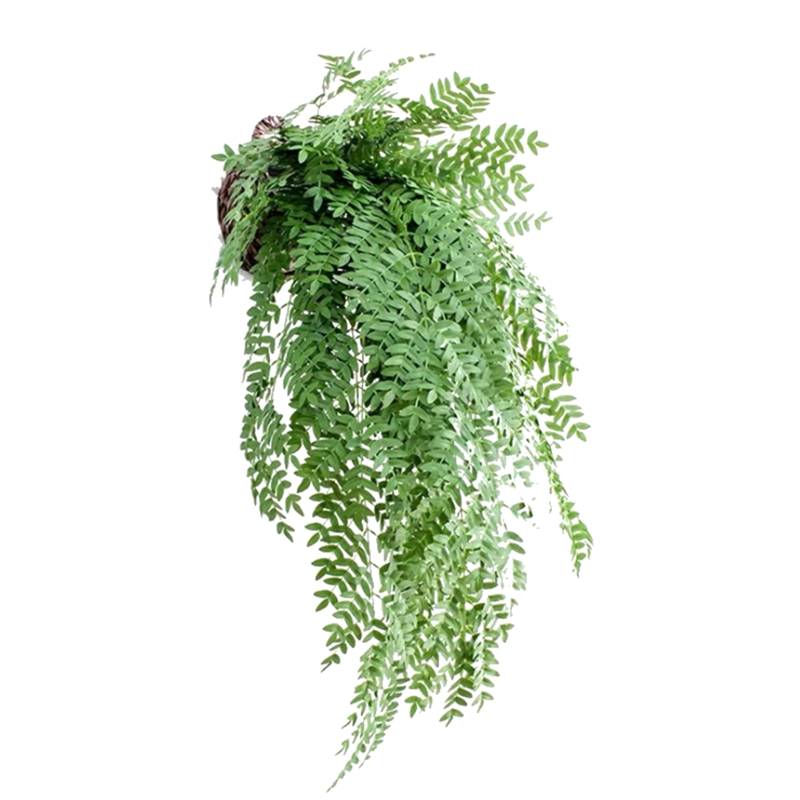 仿真豆槐叶壁挂室l内客厅墙壁绿植墙面装饰植物墙假花大型吊篮壁