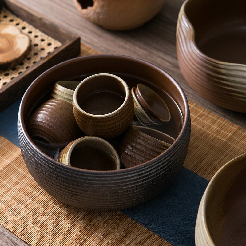 中式柴烧土陶杯粗陶茶p洗水盂笔洗鱼缸功夫茶具配件茶道零配件家,餐饮具,功夫茶具,淘宝优惠券,粉丝福利购,淘宝优惠卷