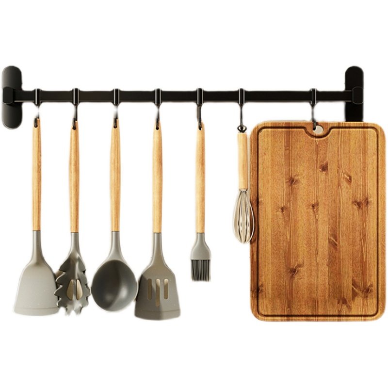 免打孔厨房挂f钩不锈钢刀架墙上挂杆置物架厨具挂架勺子铲子收纳,厨房/烹饪用具,厨房置物架/置物柜/角架,淘宝优惠券,粉丝福利购,淘宝优惠卷