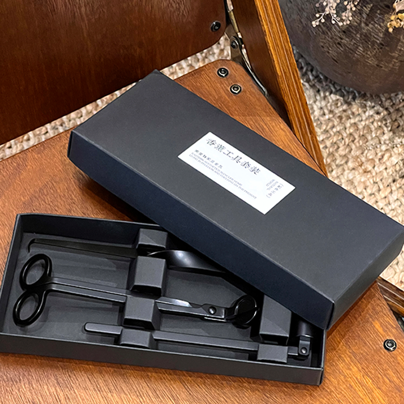 南窗物 · 香薰蜡烛工具三件套装烛芯剪灭烛罩灭烛勾托盘黑色,家居饰品,灭烛剪,淘宝优惠券,粉丝福利购,淘宝优惠卷