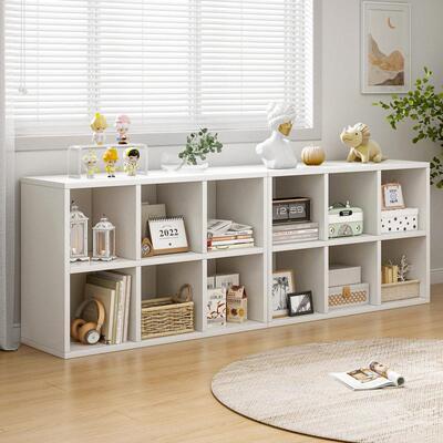 Bookshelf storage rack, floor standing small grid cabinet