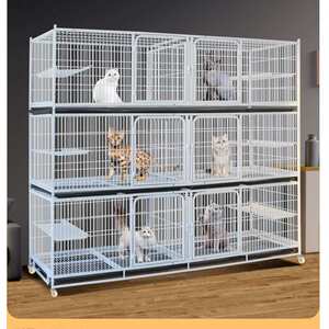 猫笼子繁殖繁育家用带猫窝收纳隔断三层养殖猫舍宠物店鸽子笼