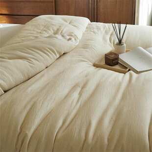 2025秋冬新款日式A类子衿棉麻素色大豆四季被子双胎子母被芯被子