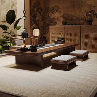 茶室2025新款客厅家用宋代美学新中式榻榻米茶桌小户型阳台泡茶台