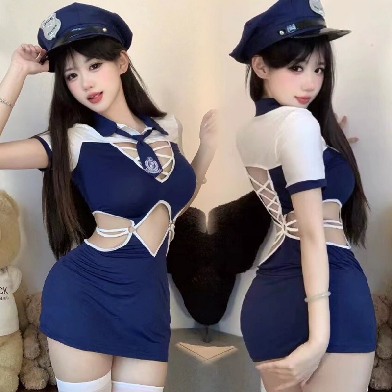 性感纯欲镂空绑带包臀水