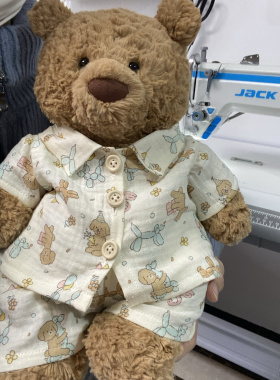 桐桐妈手作 巴塞罗熊巴纳布斯猪睡衣套装衣服（不含熊）