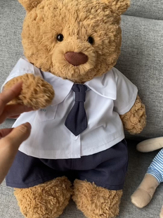 不含熊 桐桐妈手作 着替娃衣自制 套装 巴塞罗熊帅气衬衫