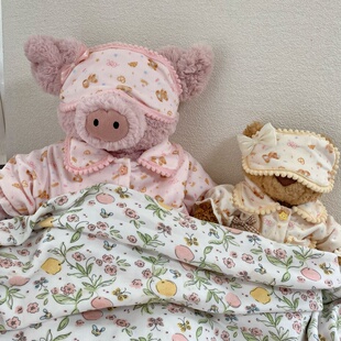 桐桐妈手作巴塞罗熊巴纳布斯猪秋冬可爱睡衣娃衣着替 不含娃娃