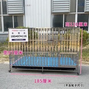 2026不锈钢狗笼金毛拉布拉多边牧宠物笼可折叠室内加厚中大型犬狗