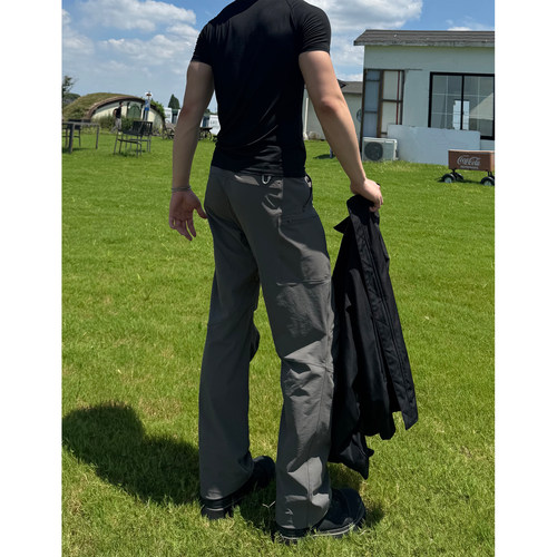 叁超 早秋军鸟腰带软壳户外登山冲锋裤压胶防水直筒弯刀男休闲裤