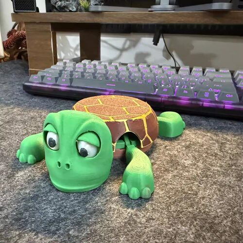 可爱尖叫乌龟3D打印杯垫