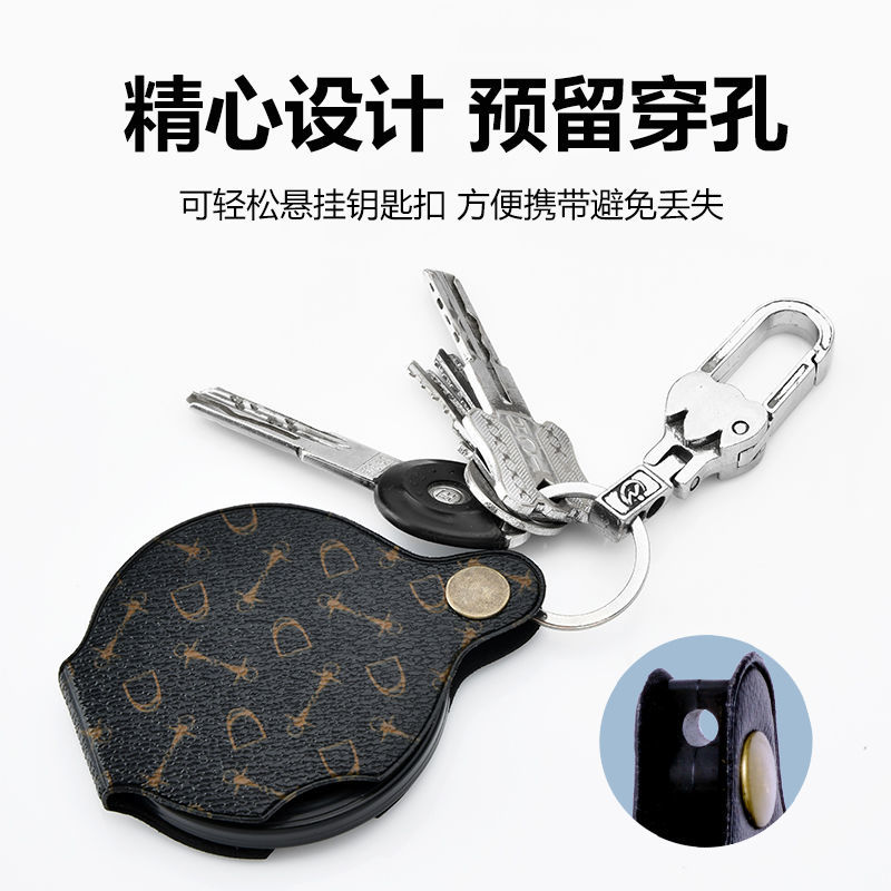 德国工艺折叠皮套70老人老年高倍便携式放大镜10倍光学玻璃镜片