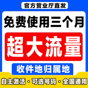 流量卡纯流量上网卡无线限流量卡大王卡全国手机电话卡5G