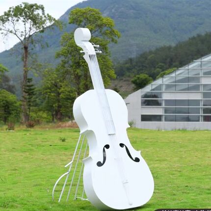 户外园林大提琴花架雕塑琵v琶摆件创意别墅庭院景观工艺品金属装