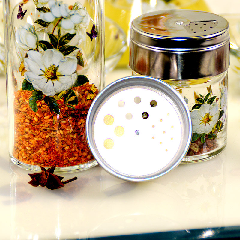 韩国厨房b玻璃调料盒套装佐料瓶盐罐烧烤调味瓶胡椒盐粉味精瓶罐