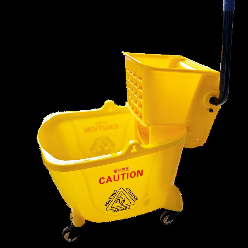 榨水车拖把挤水桶商业商r场墩布地砖瓷砖加厚手压清洁单桶家用大