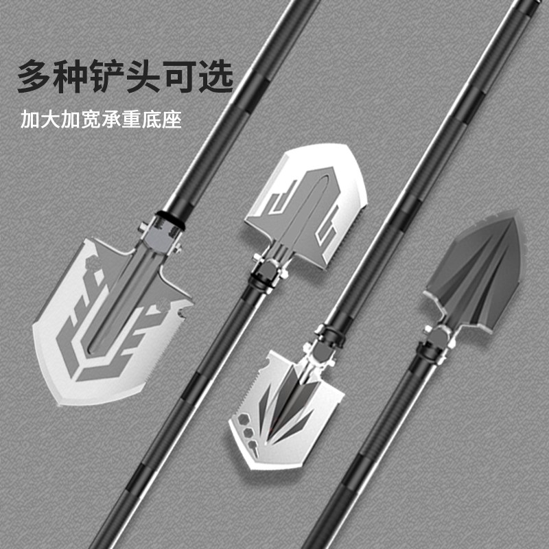 多功能工兵铲户h外露营折叠铁锹锰钢中国野外防身兵工铲子车载套