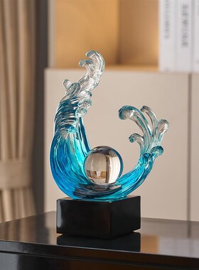 风生水起酒柜装h饰品摆件轻奢高档办公室客厅电视柜高级感家居饰