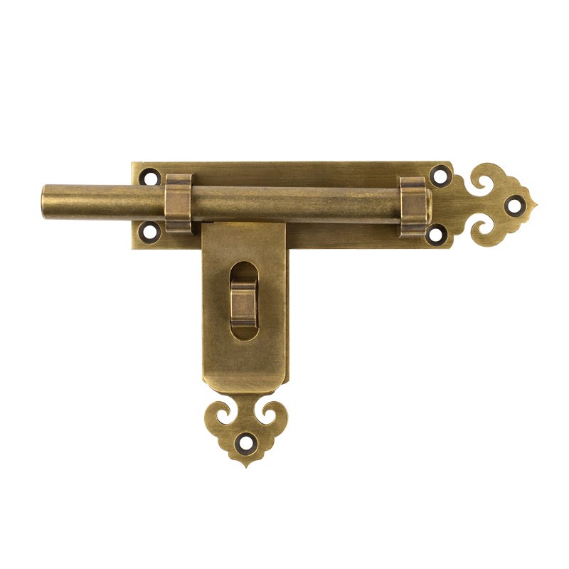 中式仿古全d铜门栓插销式门锁扣复古纯黄铜大门扣门闩老式木门销