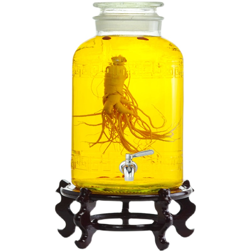 大容量泡酒玻璃瓶加m厚泡酒罐50斤磨砂口密封酒坛子专用酿酒罐酒