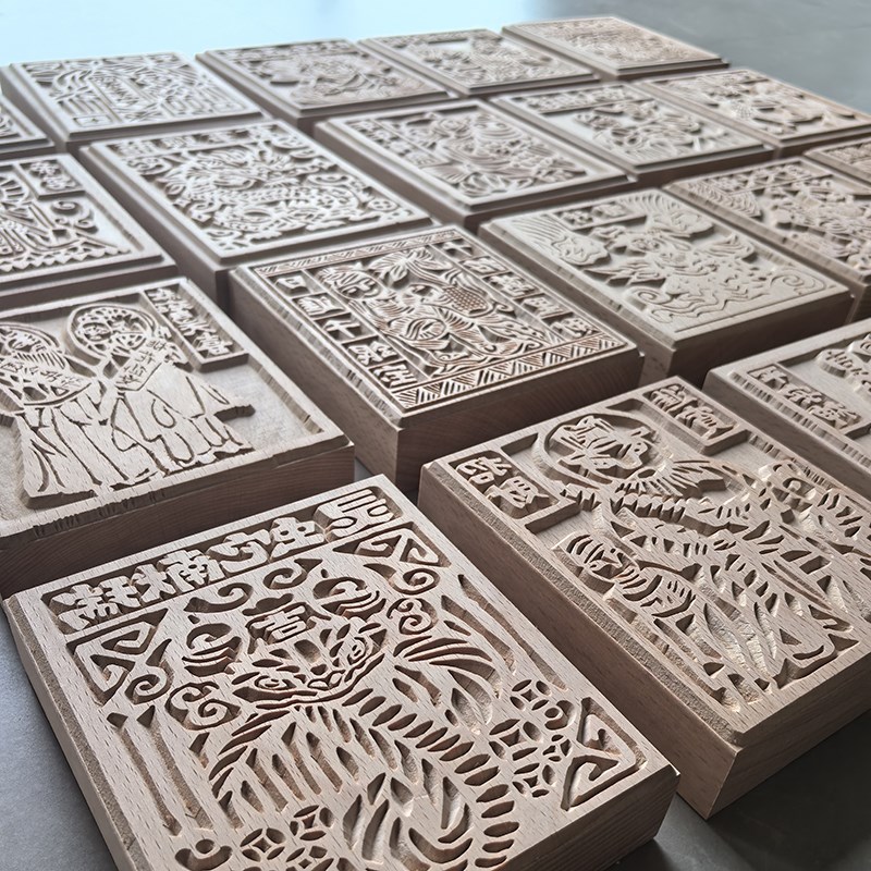 甲马木雕版雕板版画刻板手工拓印A雕刻印刷材料包非遗拓印工具刻