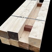 防腐木枕木实木条吊n车支腿三角木油浸木铁路设备垫木栈道红松木