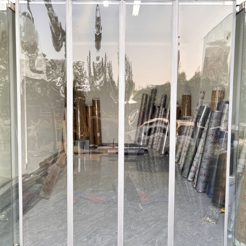 免打孔磁吸透明空调门帘磁铁塑料Bpvc隔断帘商用软皮帘挡风防冷气