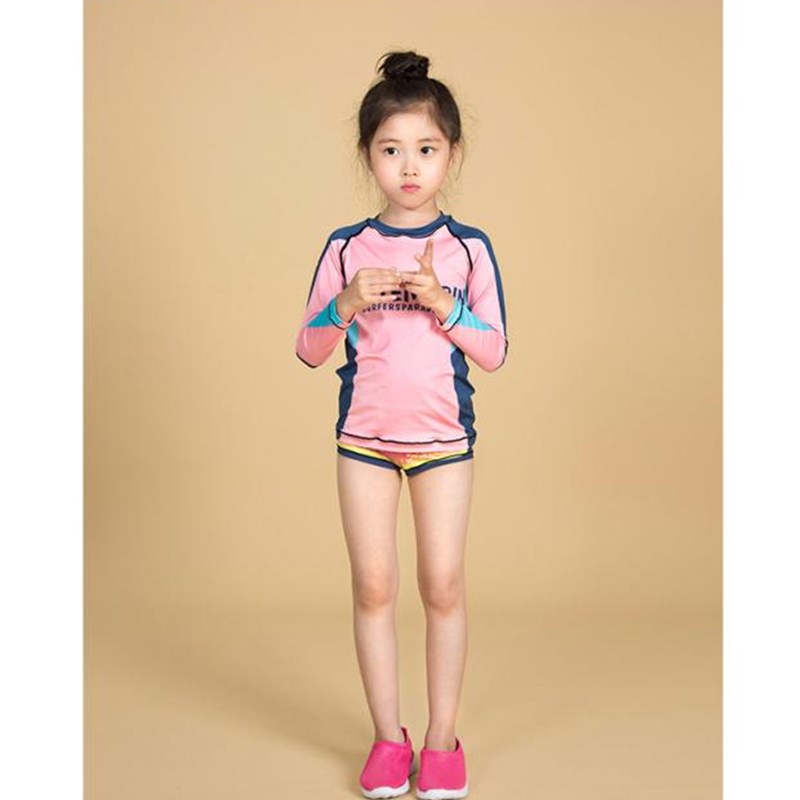 儿童潜水服女童分体速干冲浪长袖游泳衣浮潜服T亲子装韩国特价