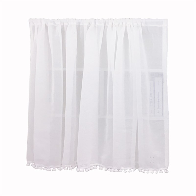 思幔韩式白纱半帘短帘门帘咖啡帘隔断帘L柜帘厨房帘小窗帘风水帘