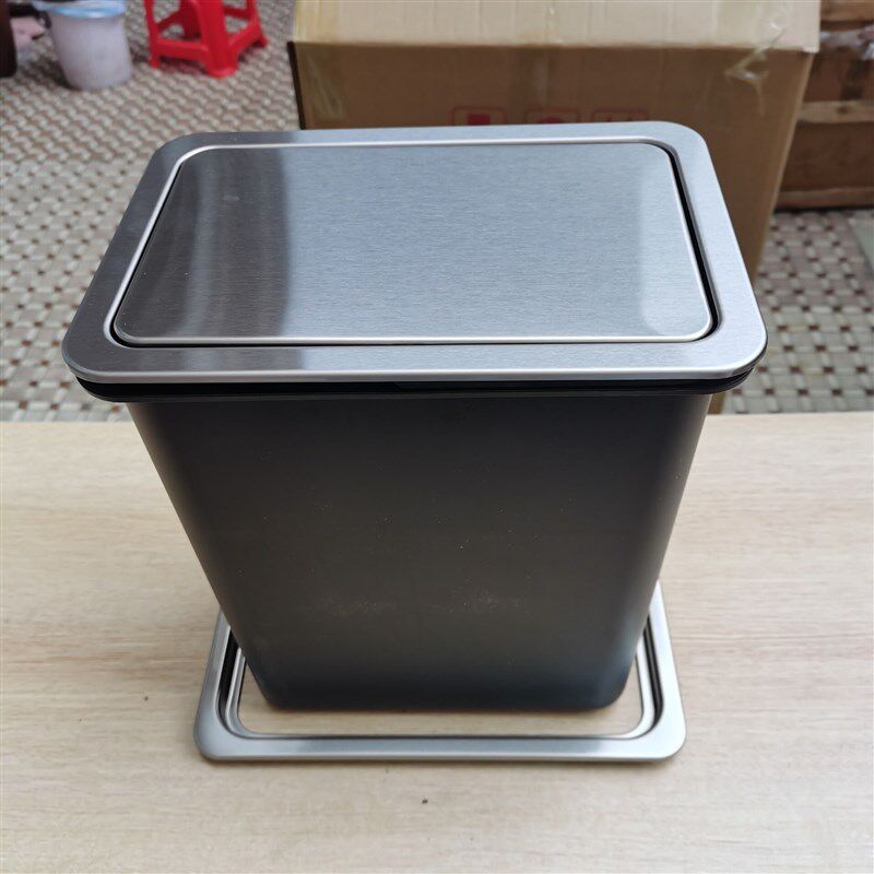 台面嵌入式不锈钢垃圾桶盖子翻盖厨房F卫生间厕所暗装隐藏式垃圾