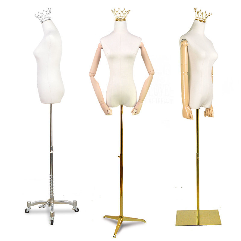礼服馆女模特架子婚纱店王冠头y展示架影楼橱窗半身公主假人偶模