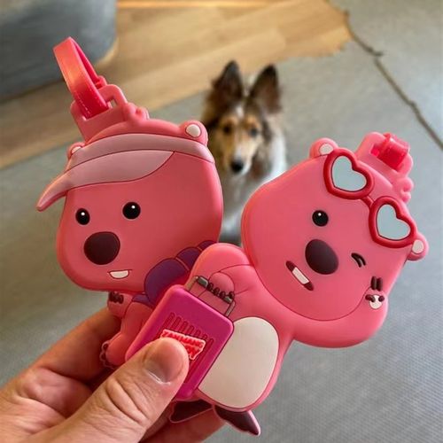 韩国loopy玩偶露比小海狸行李牌登机牌旅行O箱挂牌吊牌托运牌防丢
