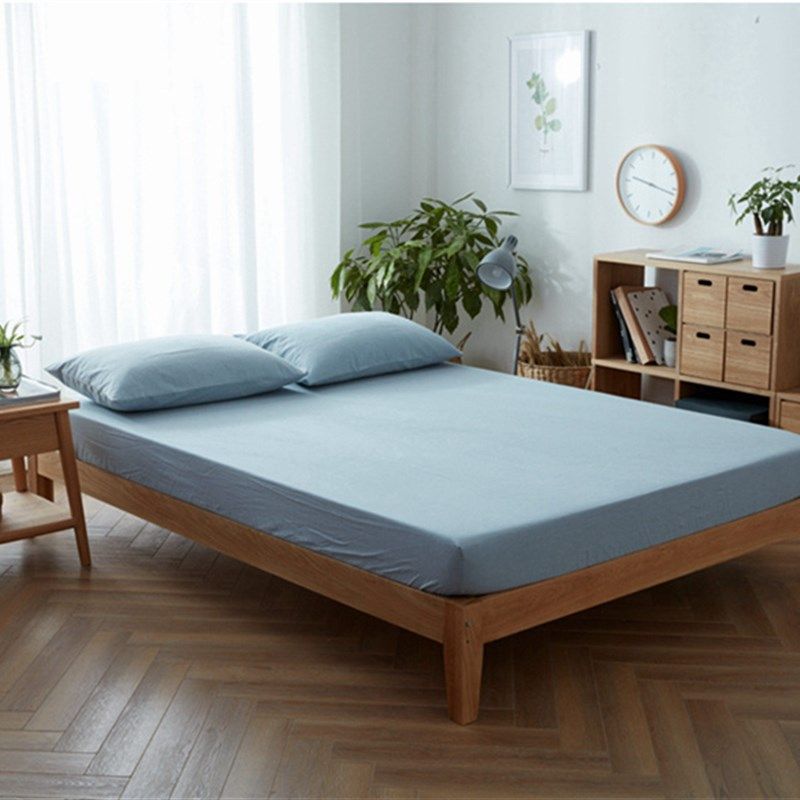 日式水洗棉床笠单件纯棉全棉亲肤床单床垫F保护套1.2m1.5m1.8米