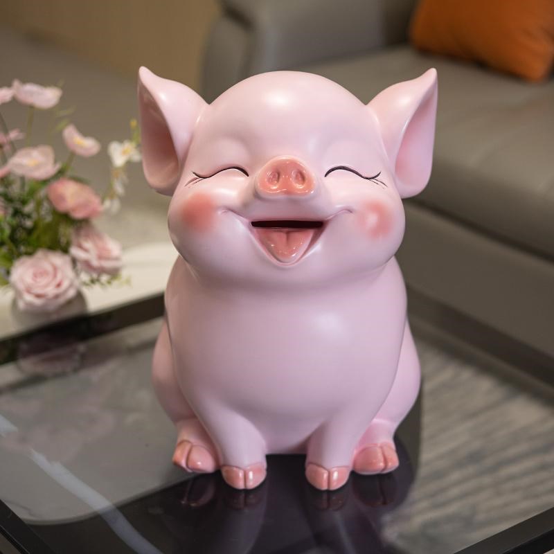 可爱猪存钱罐只进不o出超大容量大人儿童储蓄罐创意家居摆件礼品