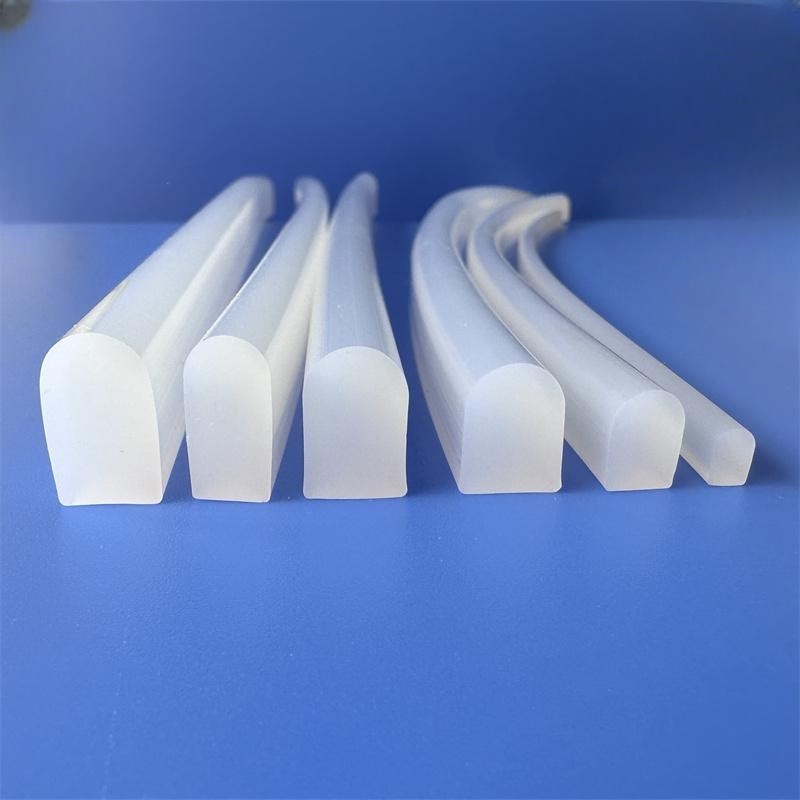 矽胶透明半圆D型实心密r封条机械耐高温防撞条干燥箱耐高温密封条