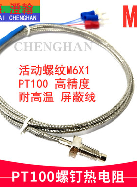PT100螺钉g式热电偶 M6螺钉PT100温度传感器 PT100螺纹热电阻