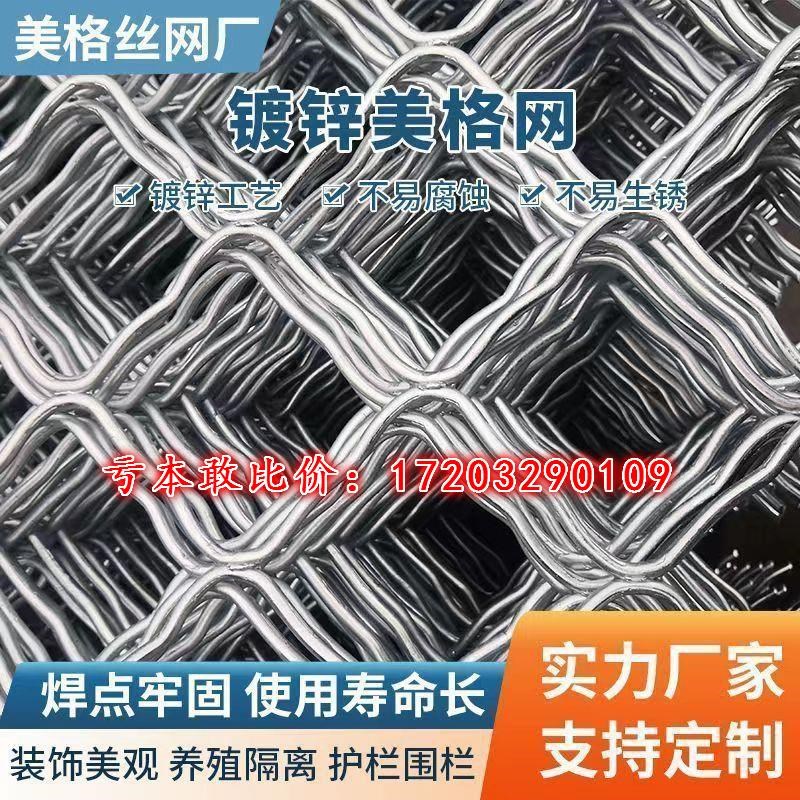 镀锌铁丝网围栏防护美格加粗护栏网格网片L格网养殖铁网钢丝网焊