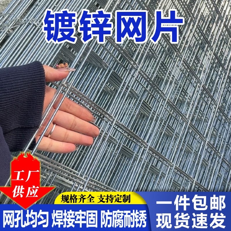 镀锌铁丝网片围栏加粗养殖网狗笼养殖建筑钢筋Q网格网钢丝防护防